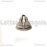 Borsetta in metallo argento antico 15x18mm