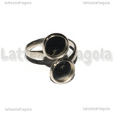 Base anello in Acciaio Inox regolabile con doppia base 8mm