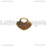 Charm Cuore in Acciaio Inox Dorato 11x11mm