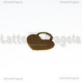 Charm Cuore in Acciaio Inox Dorato 11x11mm