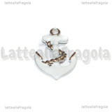 Ciondolo Ancora in Acciaio Inox smaltato 25x16mm