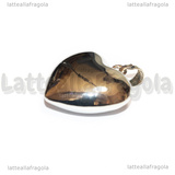 Ciondolo Cuore Chiama Angeli in ottone argentato 26.5x25.5x11.5mm