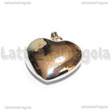 Ciondolo Cuore Chiama Angeli in ottone argentato 26.5x25.5x11.5mm