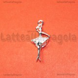 Ciondolo Ballerina 3D in Argento 925 25.5x12mm