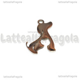 Ciondolo Cane e Gatto in Acciao Inox 18x17mm