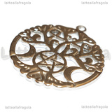 Ciondolo Albero della Vita con Triplice Luna in Acciaio Inox 33.5x30mm