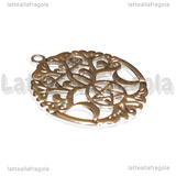 Ciondolo Albero della Vita con Triplice Luna in Acciaio Inox 33.5x30mm