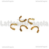 5 Coprifilo in Acciaio Inox Dorato 5x4.5x1.4mm