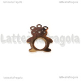 Ciondolo Orsetto in Acciao Inox 19.5x13.5mm
