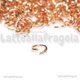 50 Anellini apribili in Acciaio Oro Rosa 5x0.8mm