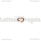 50 Anellini apribili in Acciaio Oro Rosa 5x0.8mm