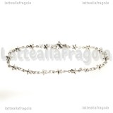 Bracciale 19cm in Acciaio Inox maglia Stelle 5mm 