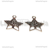Ciondolo Stella Albero della Vita in metallo argento antico 23x21mm