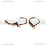 Coppia Monachelle Chiuse in Acciaio Inox Oro Rosa 15x10mm