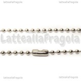 Collana in Acciaio Inox 60cm catena pallini 2.4mm