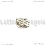 Ciondolo Cuore I love you in metallo argento antico 14x12mm