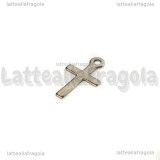 Charm Croce in Acciaio Inox 17x10mm