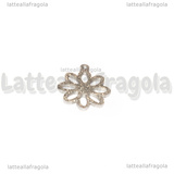Ciondolo Margherita in Acciao Inox Puntinato 13.5x12mm