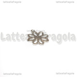 Ciondolo Margherita in Acciao Inox Puntinato 13.5x12mm