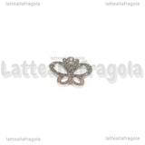 Ciondolo Farfalla in Acciao Inox Puntinato 11x12mm