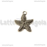 Charm Stella Marina in metallo argento antico 23x20mm