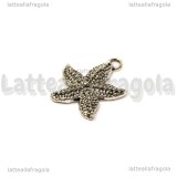 Charm Stella Marina in metallo argento antico 23x20mm