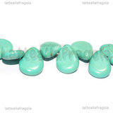 Gocce in Howlite Azzurra 14x10mm Filo 13cm