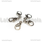 5 Ganci in metallo toni argentati 10mm