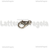 5 Ganci in metallo toni argentati 10mm
