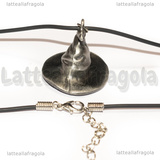 Cappello Parlante di Harry Potter 29mm argentato con collana in caucciù