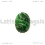 Cabochon in Malachite 18x13mm