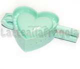Stampo Cuore a conchiglia in plastica azzurra 61x110x25.5mm