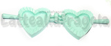 Stampo Cuore a conchiglia in plastica azzurra 61x110x25.5mm