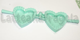 Stampo Cuore a conchiglia in plastica azzurra 77x137x33mm