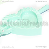 Stampo Cuore a conchiglia in plastica azzurra 61x110x25.5mm