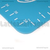 Base lavoro in silicone morbido azzurro 50x40mm