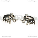 Charm Elefante 3D in Acciaio Inox 14x15x5mm