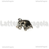 Charm Elefante 3D in Acciaio Inox 14x15x5mm