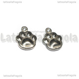 Charm Zampa 3D in Acciaio Inox 14.5x10x5.5mm
