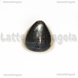 Coppia terminali in plastica argentata 17x12mm