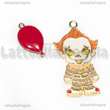 Ciondolo It in metallo dorato smaltato 33x20mm