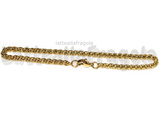Bracciale in Acciaio Inox Dorato maglia Coda di Volpe 20cm