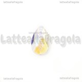 Goccia in vetro sfaccettato cristal AB 22x13mm