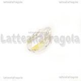 Goccia in vetro sfaccettato cristal AB 22x13mm