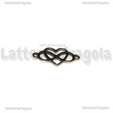 Connettore Cuore con Infinito in Acciaio Inox 16x8mm