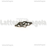Connettore Cuore con Infinito in Acciaio Inox 16x8mm