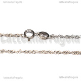 Collana in Argento 925 maglia singapore 2.0x0.2mm 45.5cm