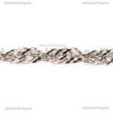 Collana in Argento 925 maglia singapore 2.0x0.2mm 45.5cm
