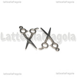 Ciondolo Forbici 3D in Acciaio Inox 33.5x22mm