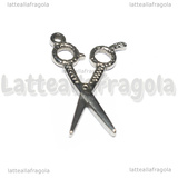 Ciondolo Forbici 3D in Acciaio Inox 33.5x22mm